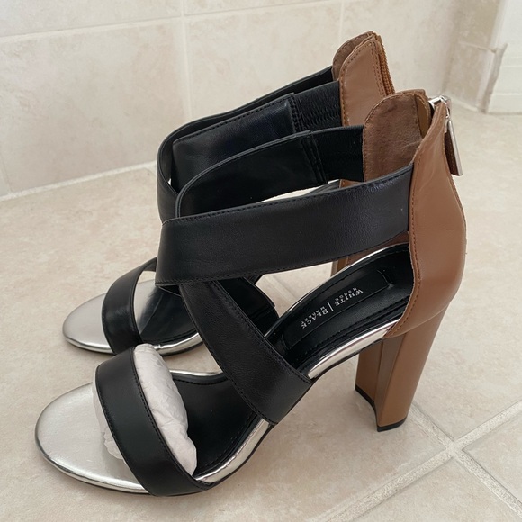 White House Black Market “Melodie” Heel Black & Tan Size 7.5 - Picture 7 of 11